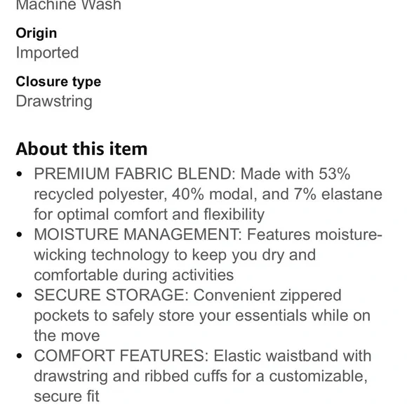 ⭐️ Firm Price ⭐️ New with tags Women's kirkland Jogger Pants Small size - Picture 6 of 7